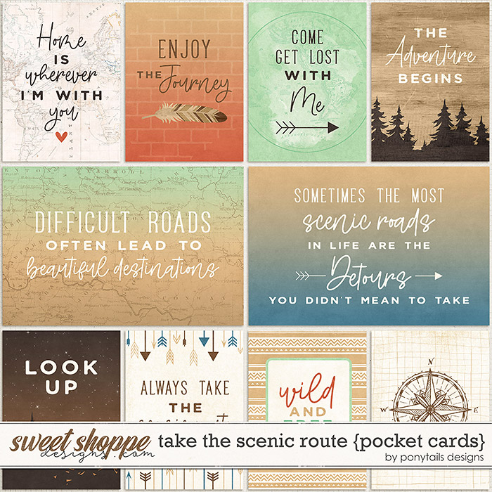 Take the Scenic Route Pocket Cards by Ponytails