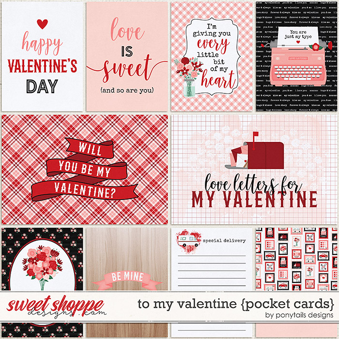 To My Valentine Pocket Cards by Ponytails