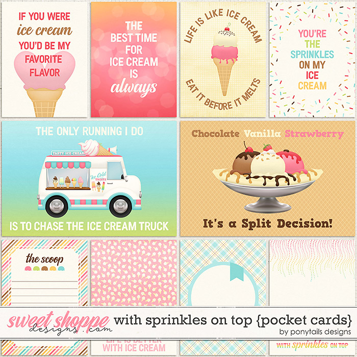 With Sprinkles on Top Pocket Cards by Ponytails