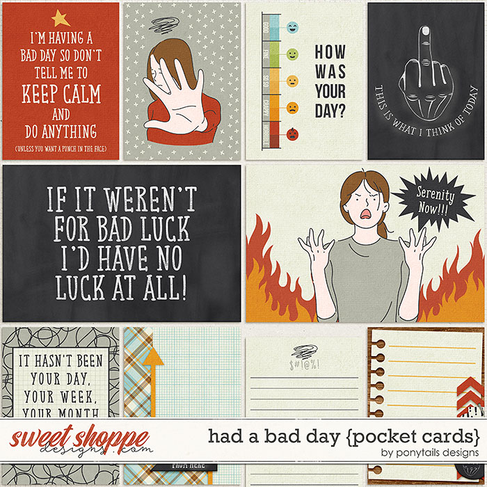 Had a Bad Day Pocket Cards by Ponytails