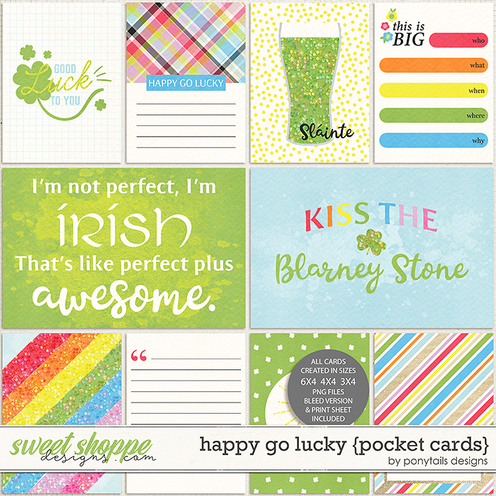 Happy Go Lucky Pocket Cards by Ponytails