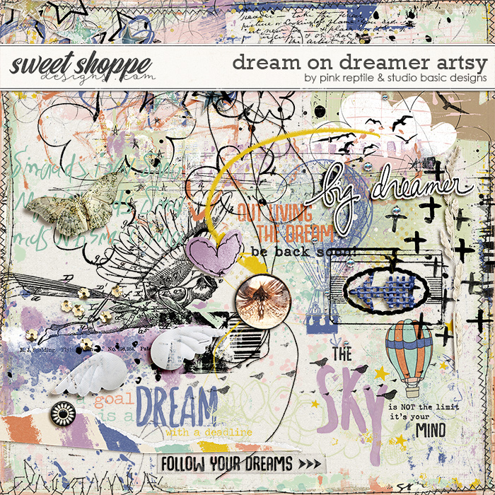 Dream On Dreamer Artsy by Pink Reptile Designs & Studio Basic