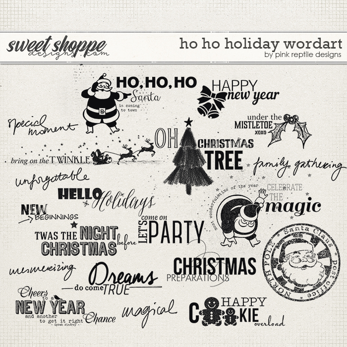 Ho Ho Holiday Wordart by Pink Reptile Designs