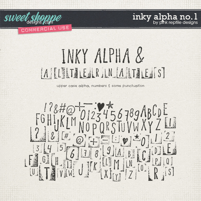 CU | Inky Alpha No.01 by Pink Reptile Designs CU | Inky Alpha No.01 by Pink Reptile Designs