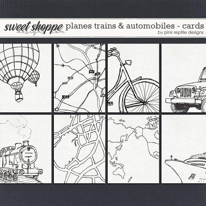 Planes, Trains & Automobiles Cards by Pink Reptile Designs