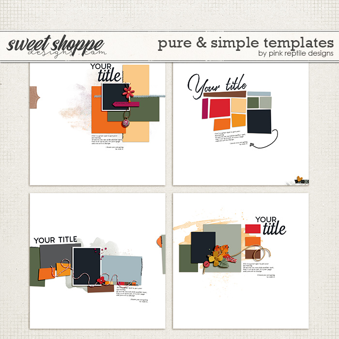 Pure & Simple Templates by Pink Reptile Designs