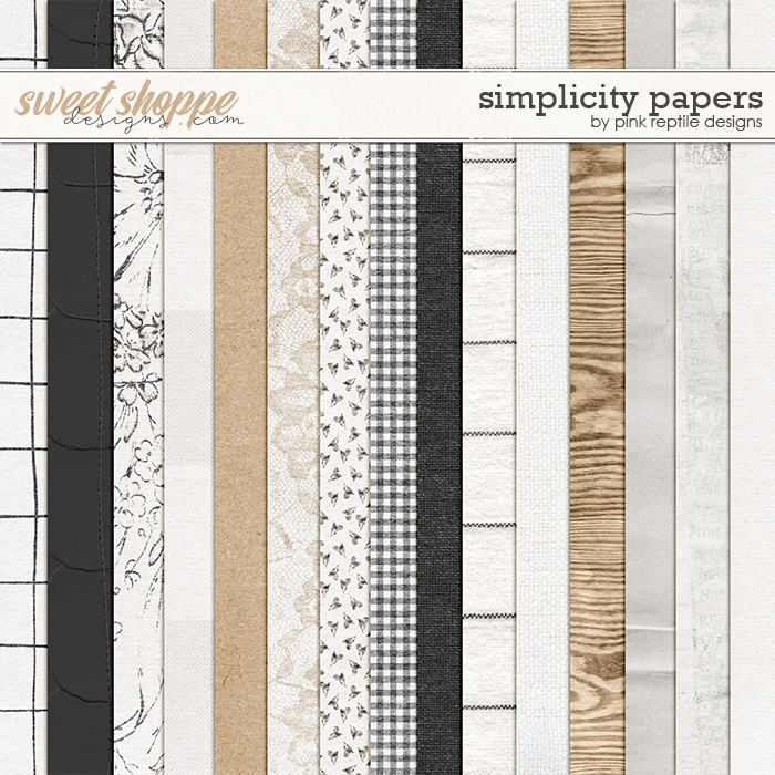 Simplicity Papers by Pink Reptile Designs