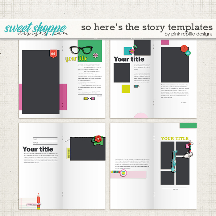So Here's The Story Templates by Pink Reptile Designs