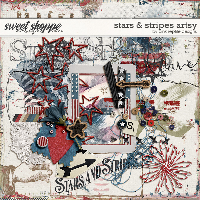 Stars & Stripes Artsy by Pink Reptile Designs