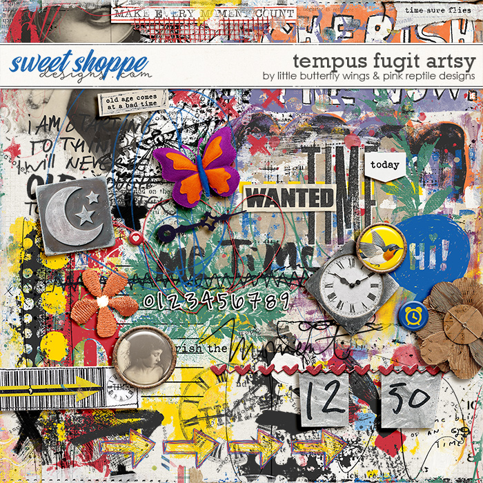 Tempus Fugit Artsy by Little Butterfly Wings & Pink Reptile Designs