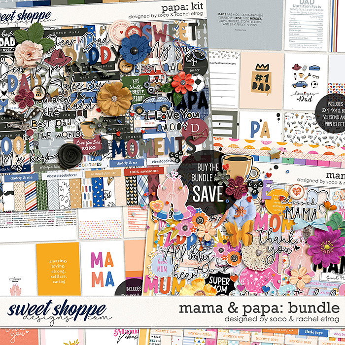 Mama & Papa: Bundle | Designed by Soco and Rachel Etrog Designs