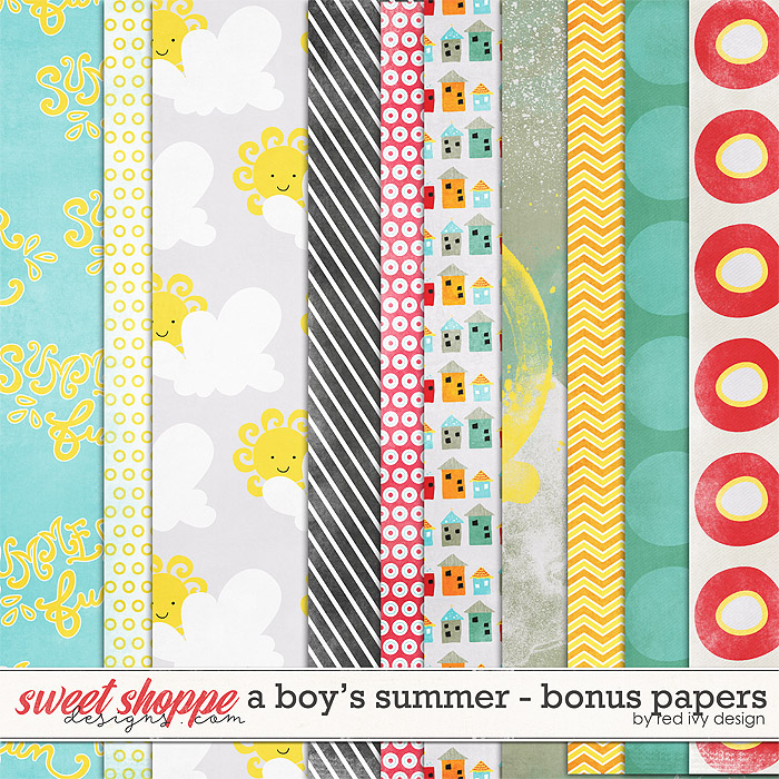 A Boy's Summer - Bonus Papers by Red Ivy Design A Boy's Summer - Bonus Papers by Red Ivy Design
