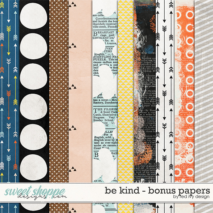 Be Kind - Bonus Papers by Red Ivy Design