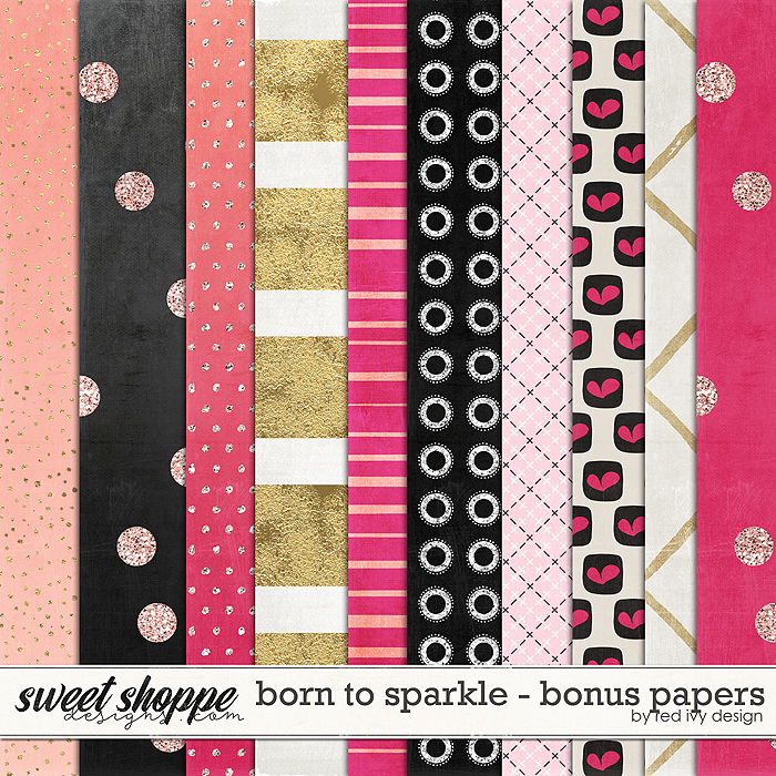 Born To Sparkle - Bonus Papers by Red Ivy Design