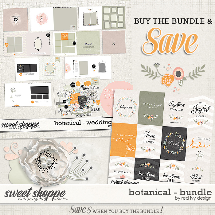 Botanical - Wedding Album - Bundle by Red Ivy Design