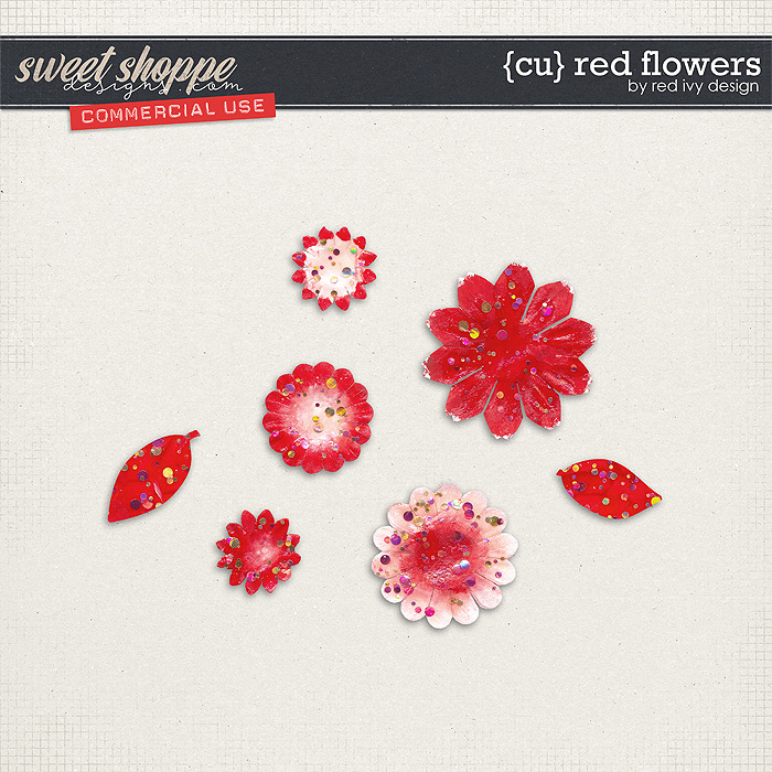CU Red Flowers by Red Ivy Design