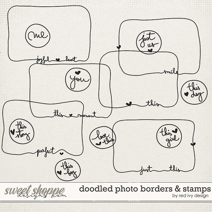 Doodled Photo Borders & Stamps