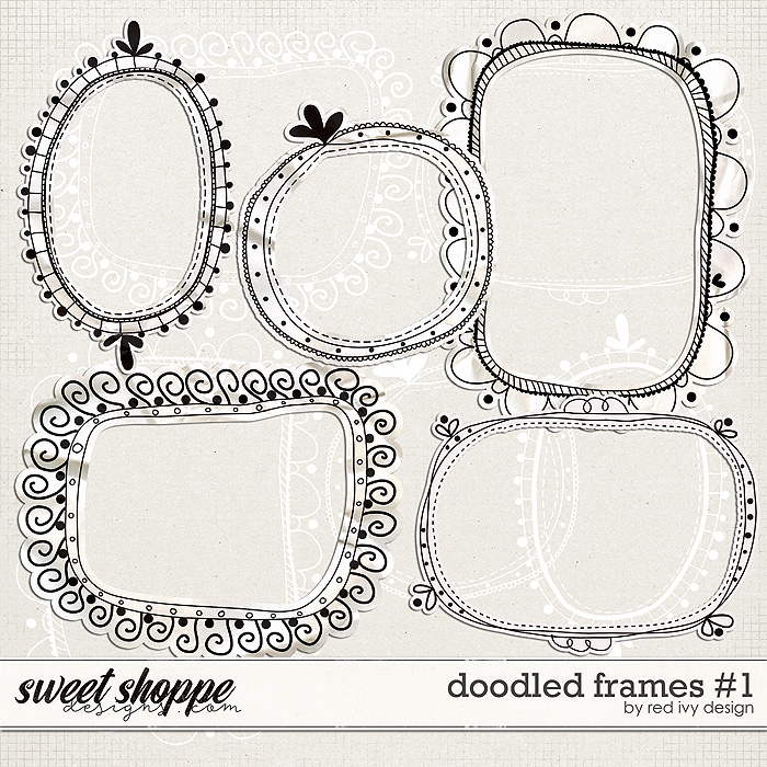 Doodled Frames #1 by Red Ivy Design