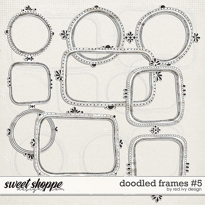 Doodled Frames #5 by Red Ivy Design