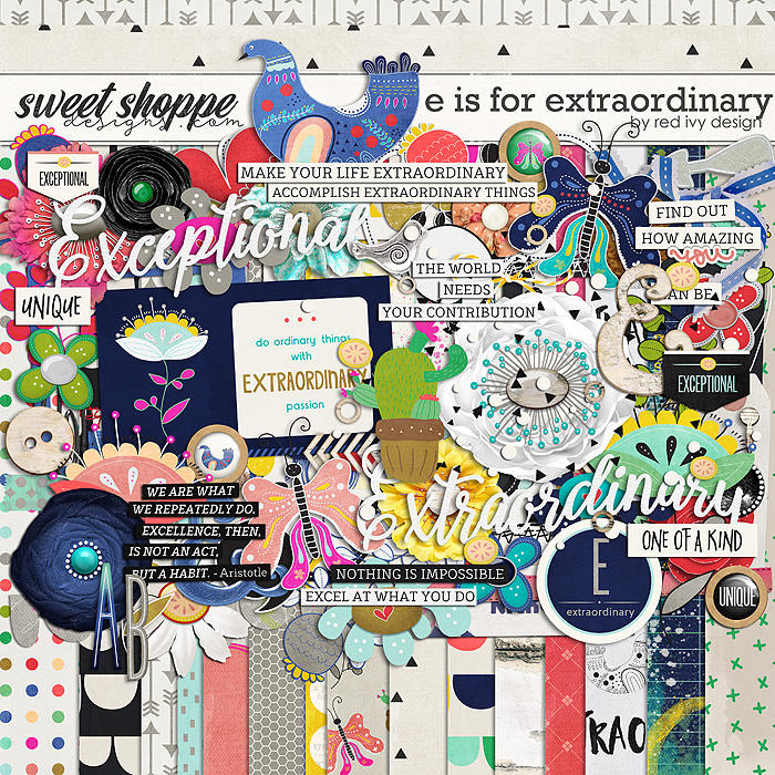 E is for Extraordinary by Red Ivy Design