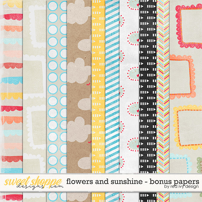 Flowers and Sunshine - Bonus Papers by Red Ivy Design Flowers and Sunshine - Bonus Papers by Red Ivy Design