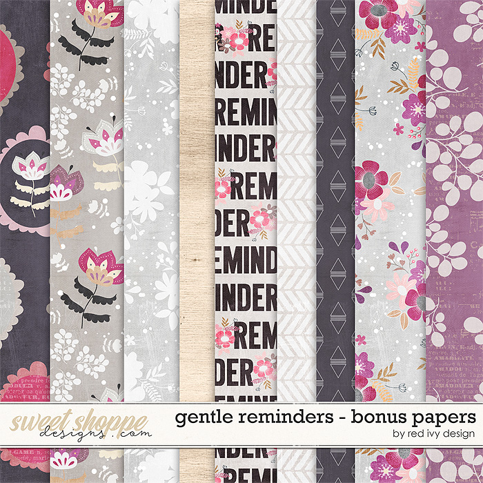 Gentle Reminders - Bonus Papers by Red Ivy Design