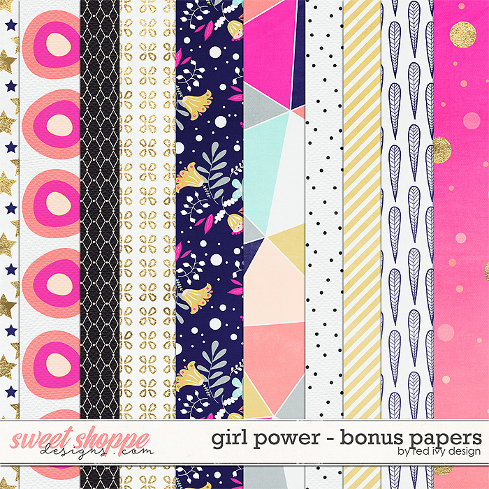 Girl Power - Bonus Papers by Red Ivy Design