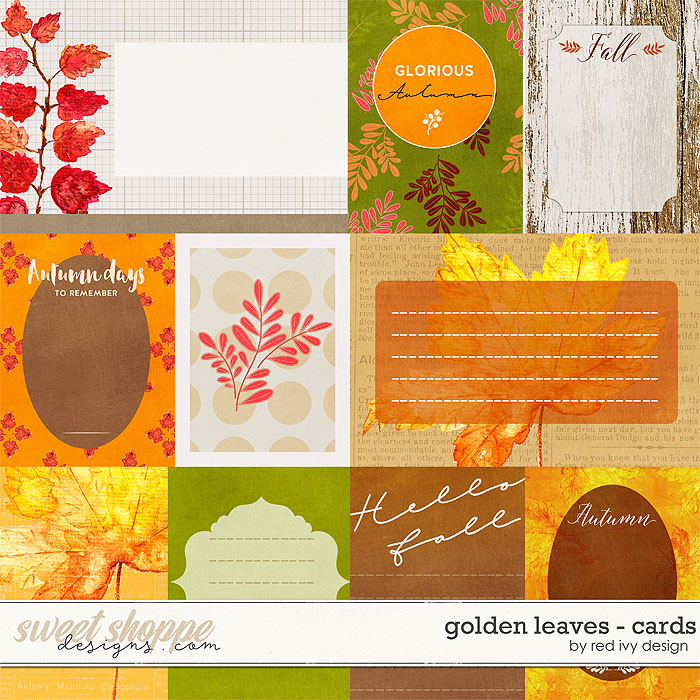 Golden Leaves - Cards by Red Ivy Design
