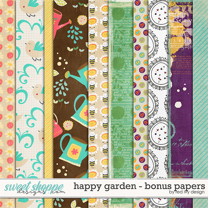 Happy Garden - Bonus Papers by Red Ivy Design