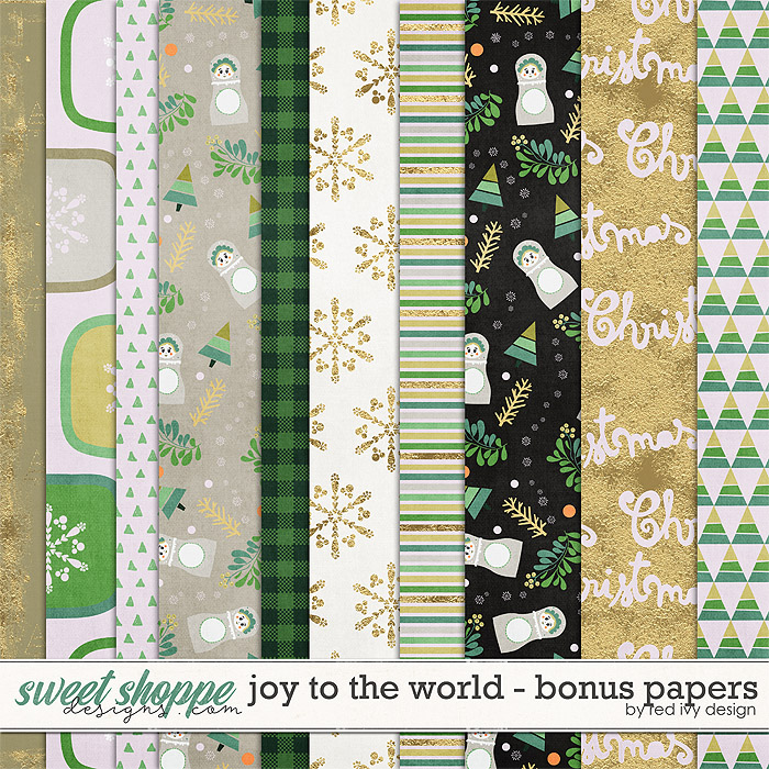 Joy To The World - Bonus Papers by Red Ivy Design Joy To The World - Bonus Papers by Red Ivy Design