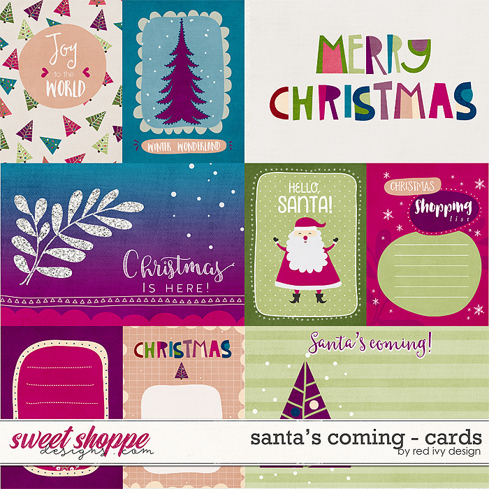 Santa's Coming - Cards by Red Ivy Design