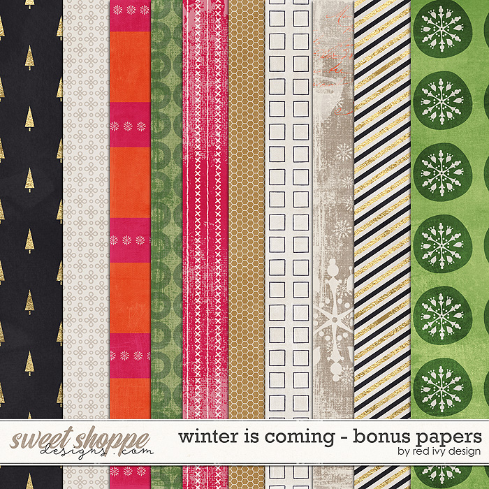 Winter is Coming - Bonus Papers by Red Ivy Design