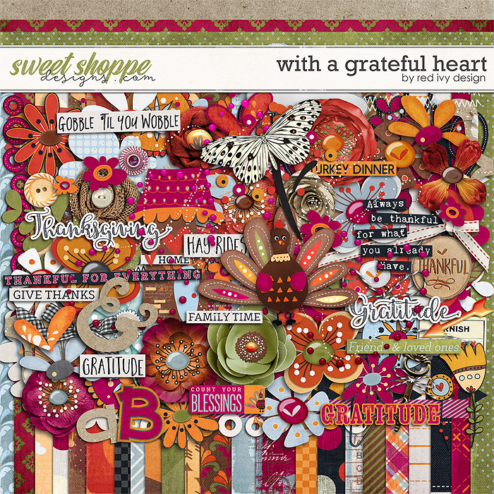 With A Grateful Heart by Red Ivy Design