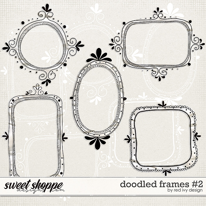 Doodled Frames #2 by Red Ivy Design