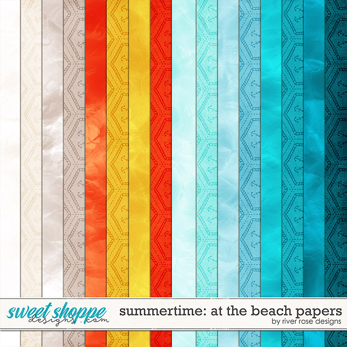 Summertime: At the Beach Papers by River Rose Designs
