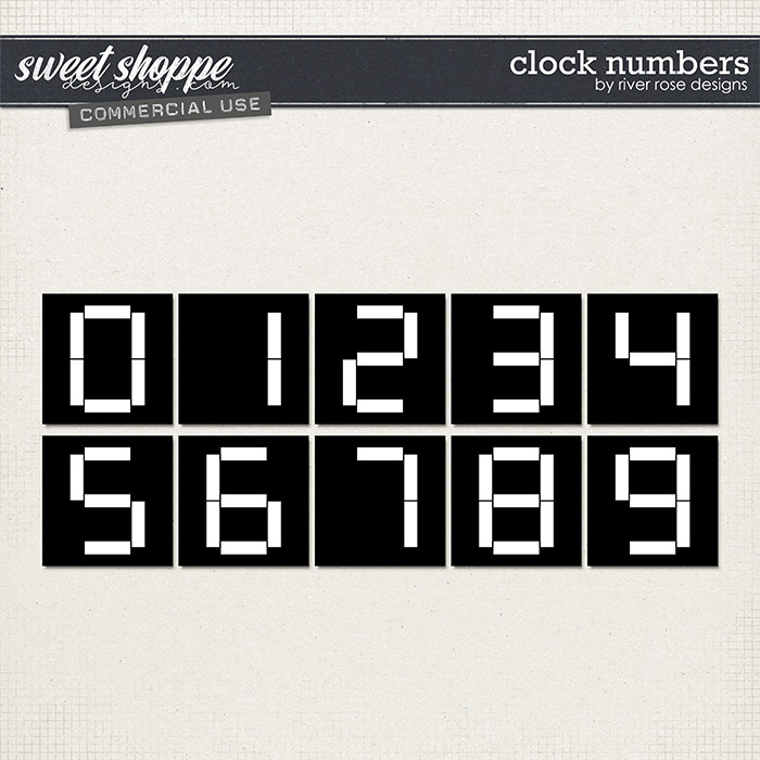 CU Clock Numbers by River Rose Designs CU Clock Numbers by River Rose Designs