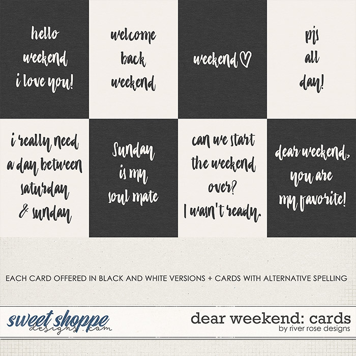 Dear Weekend: Cards by River Rose Designs