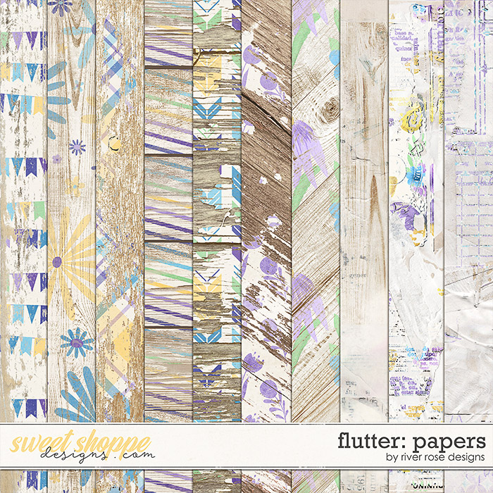 Flutter: Papers by River Rose Designs