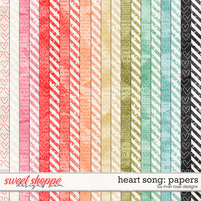 Heart Song: Papers by River Rose Designs