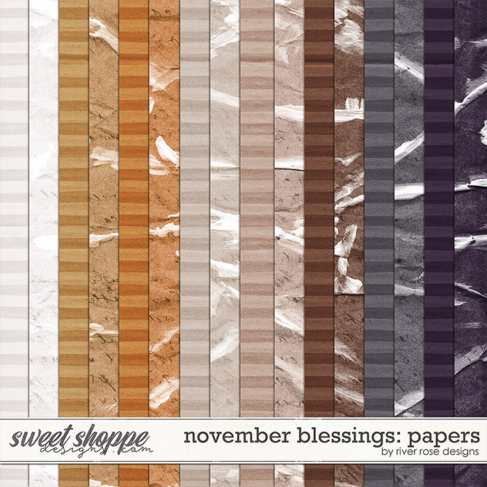 November Blessings: Papers by River Rose Designs