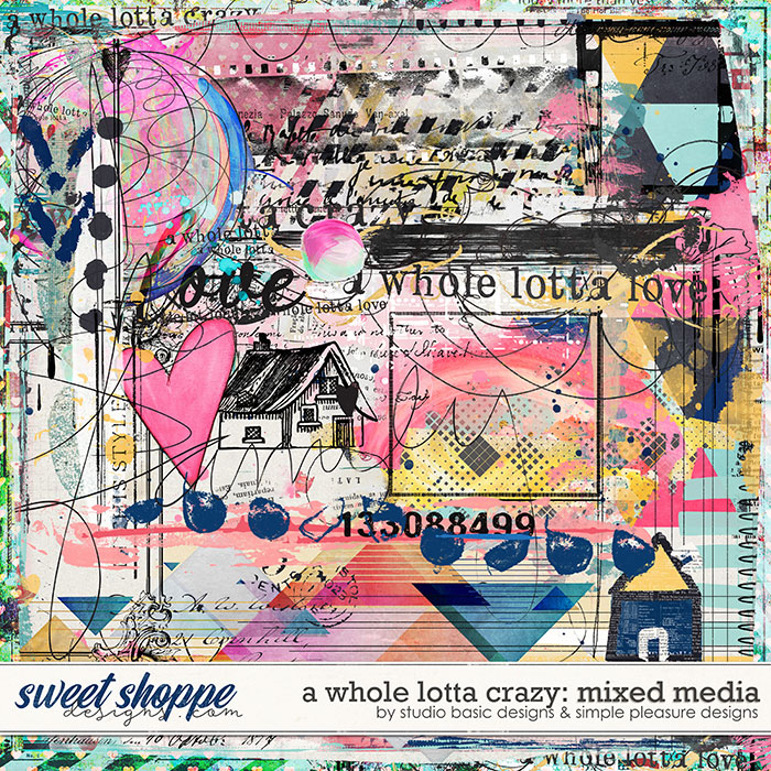 A Whole Lotta Crazy Mixed Media by Simple Pleasure Designs and Studio Basic