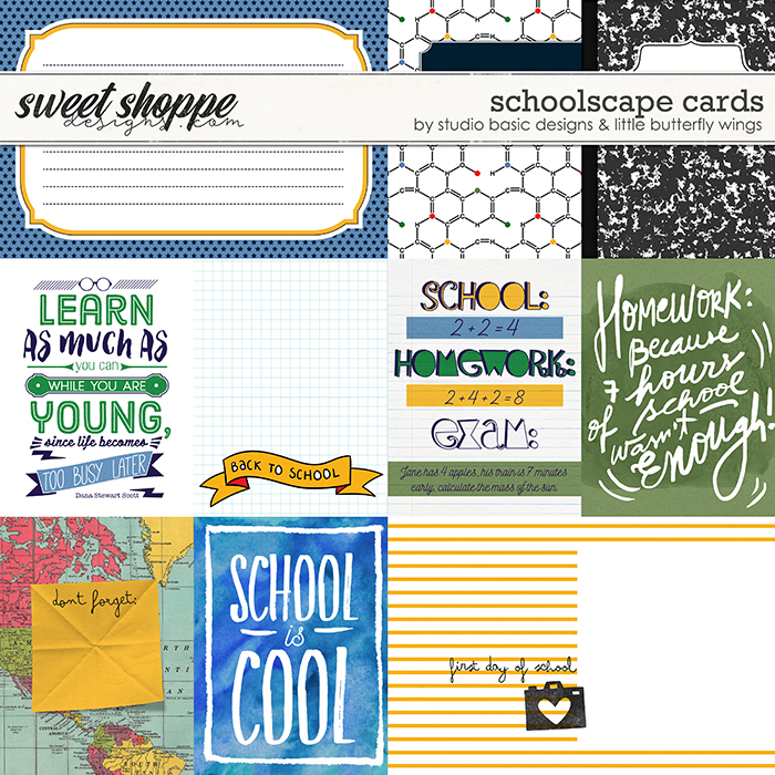 Schoolscape Cards by Studio Basic and Little Butterfly Wings