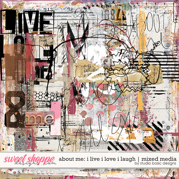 About Me: I Live I Laugh I Love Mixed Media by Studio Basic