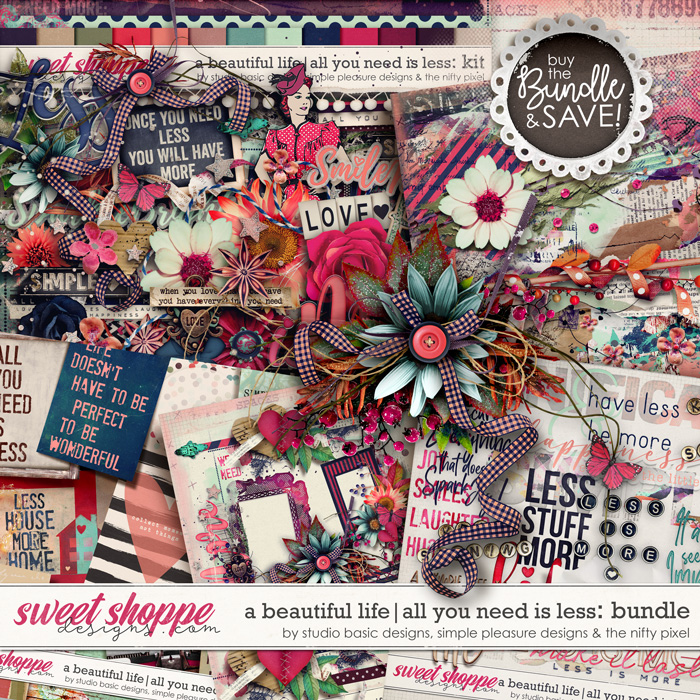 A Beautiful Life: All You Need Is Less Bundle by Simple Pleasure Designs & Studio Basic & The Nifty Pixel