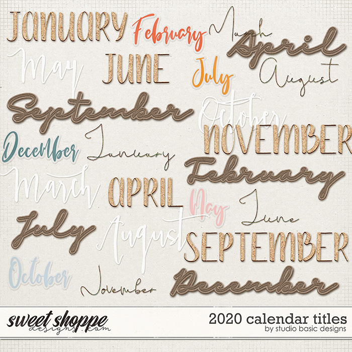 2020 Calendar Titles by Studio Basic