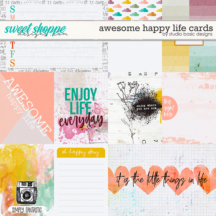 Awesome Happy Life Cards by Studio Basic