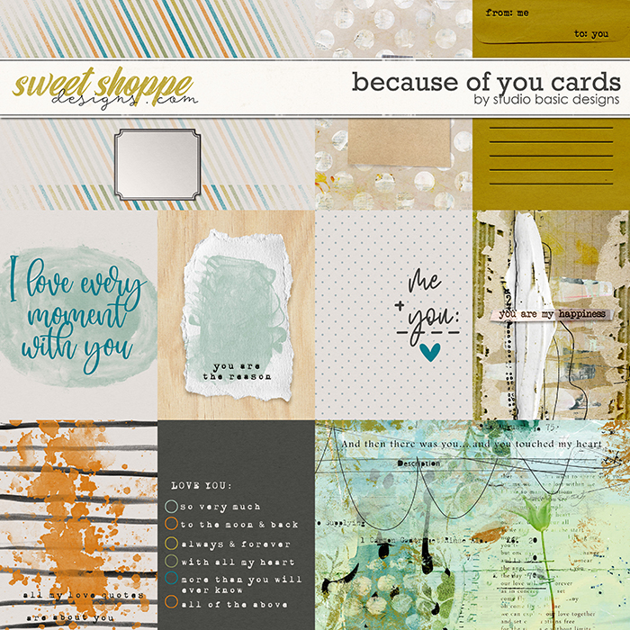 Because Of You Cards by Studio Basic Because Of You Cards by Studio Basic