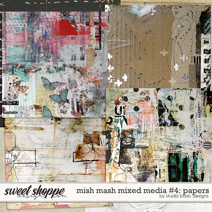 Mish Mash Mixed Media #4 Papers by Studio Basic