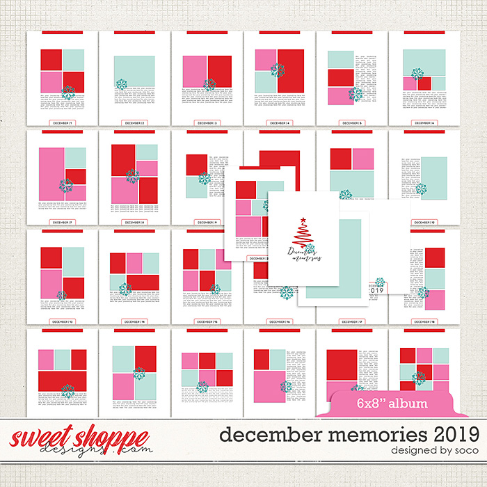 December Memories 2019: 6x8 Template Album | Designed by Soco