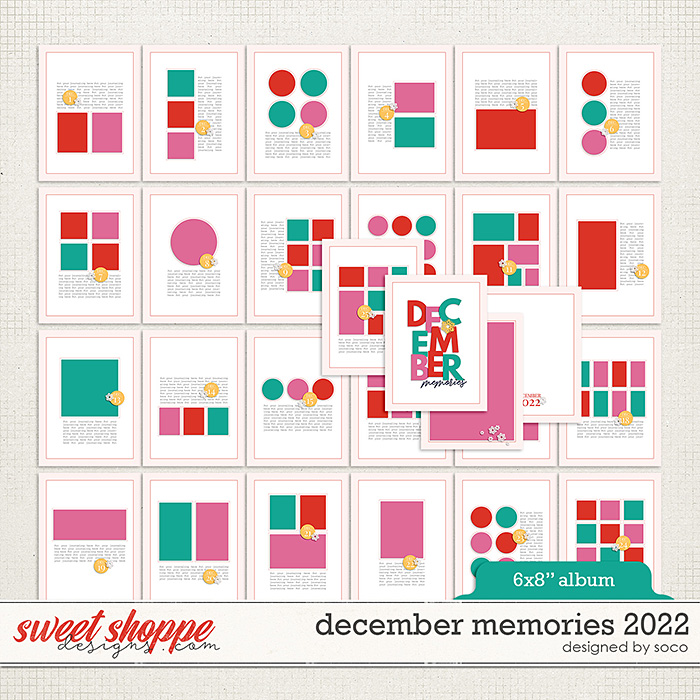 December Memories 2022: 6x8 Template Album | Designed by Soco